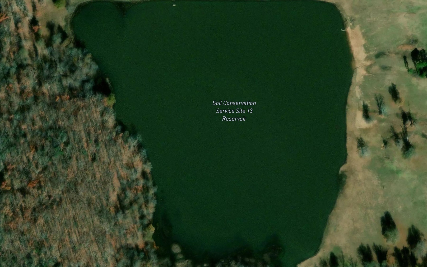 Satellite map of the Soil Conservation Service Site 13 Reservoir