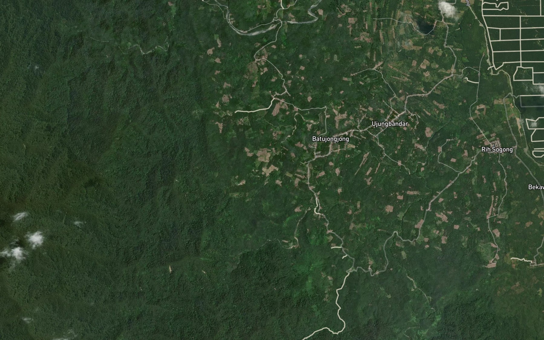 Satellite map of the Lau Simpang