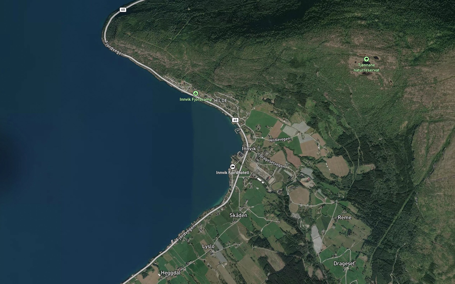 Satellite map of the Innvikbukta