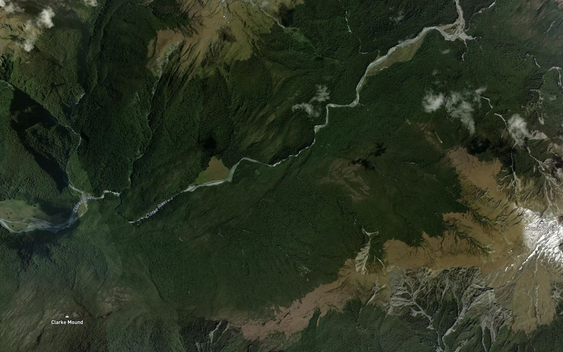 Satellite map of the Buffers Creek