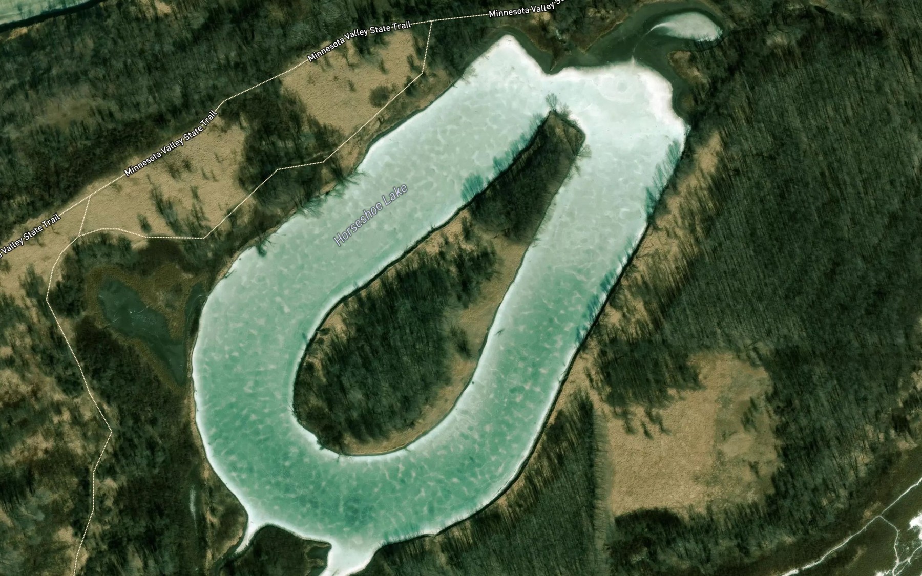 Satellite map of the Horseshoe Lake