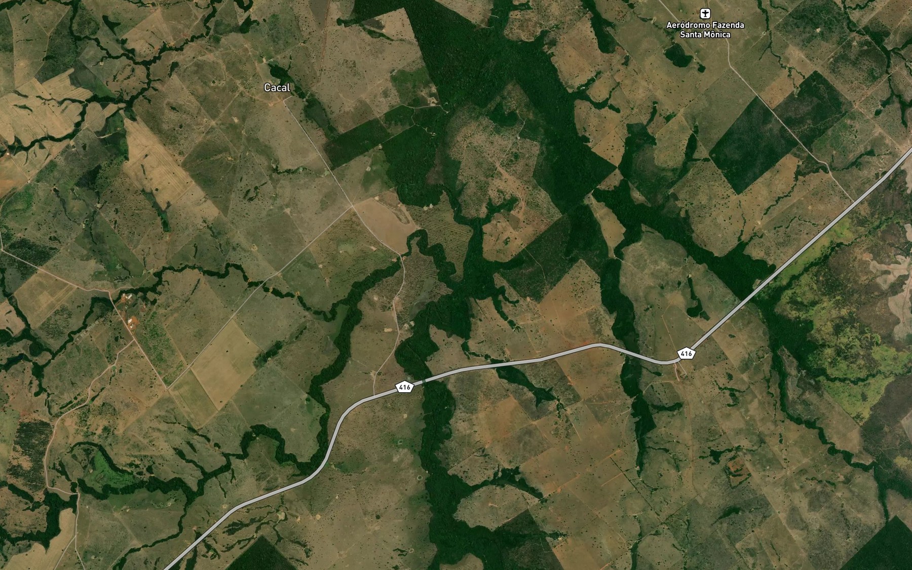 Satellite map of the Corrego Vinte e Nove