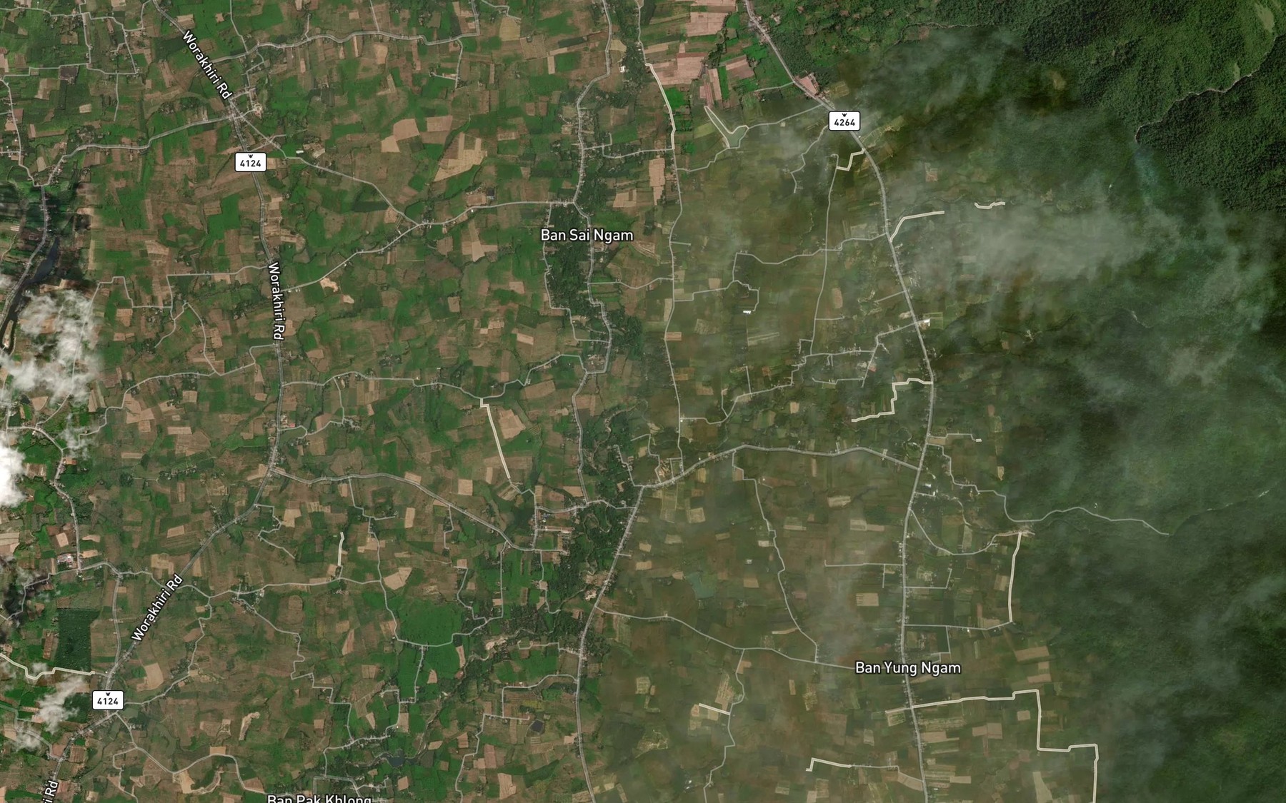 Satellite map of the Khlong Sai Ngam