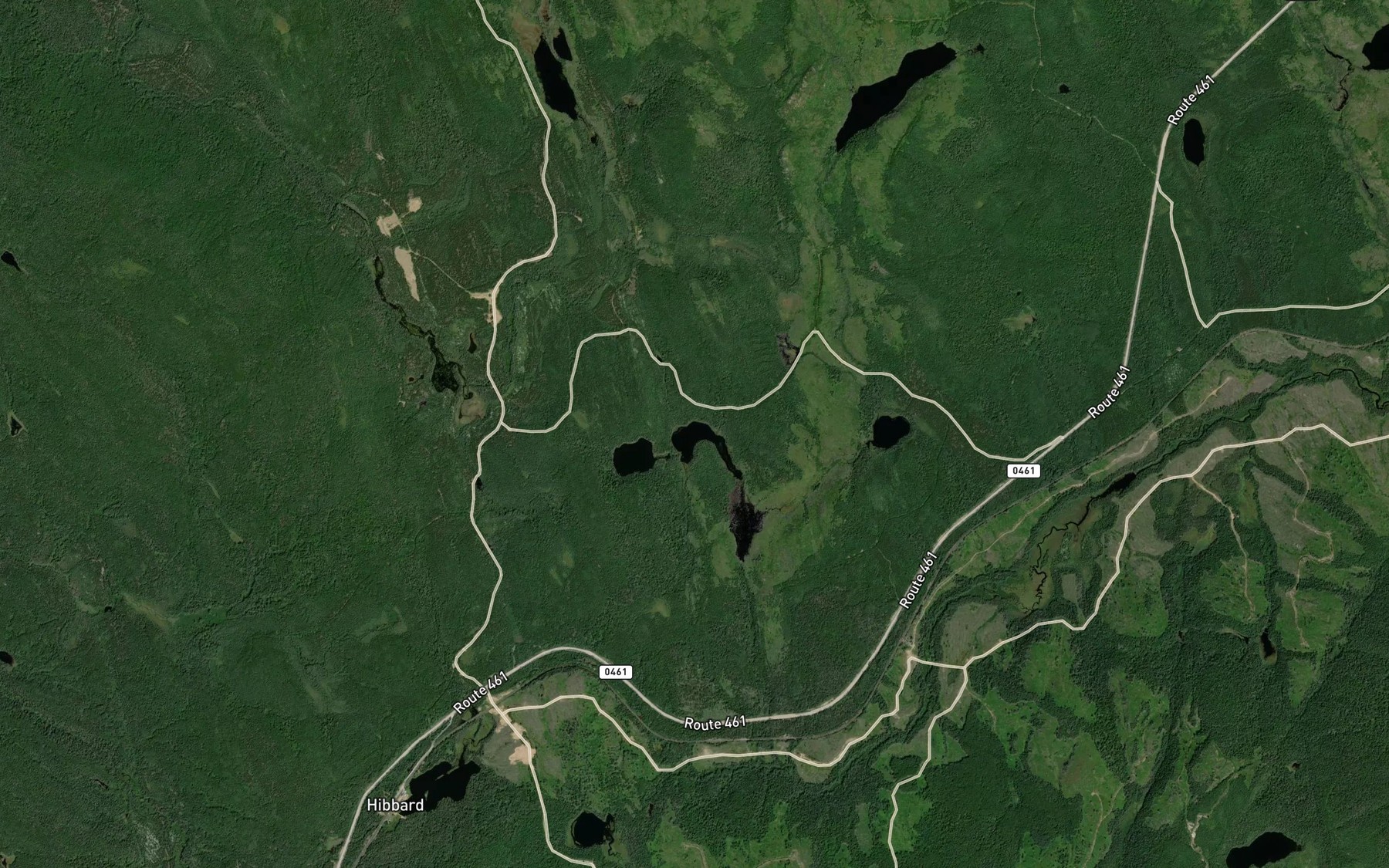 Satellite map of the Lac Kawakakamak