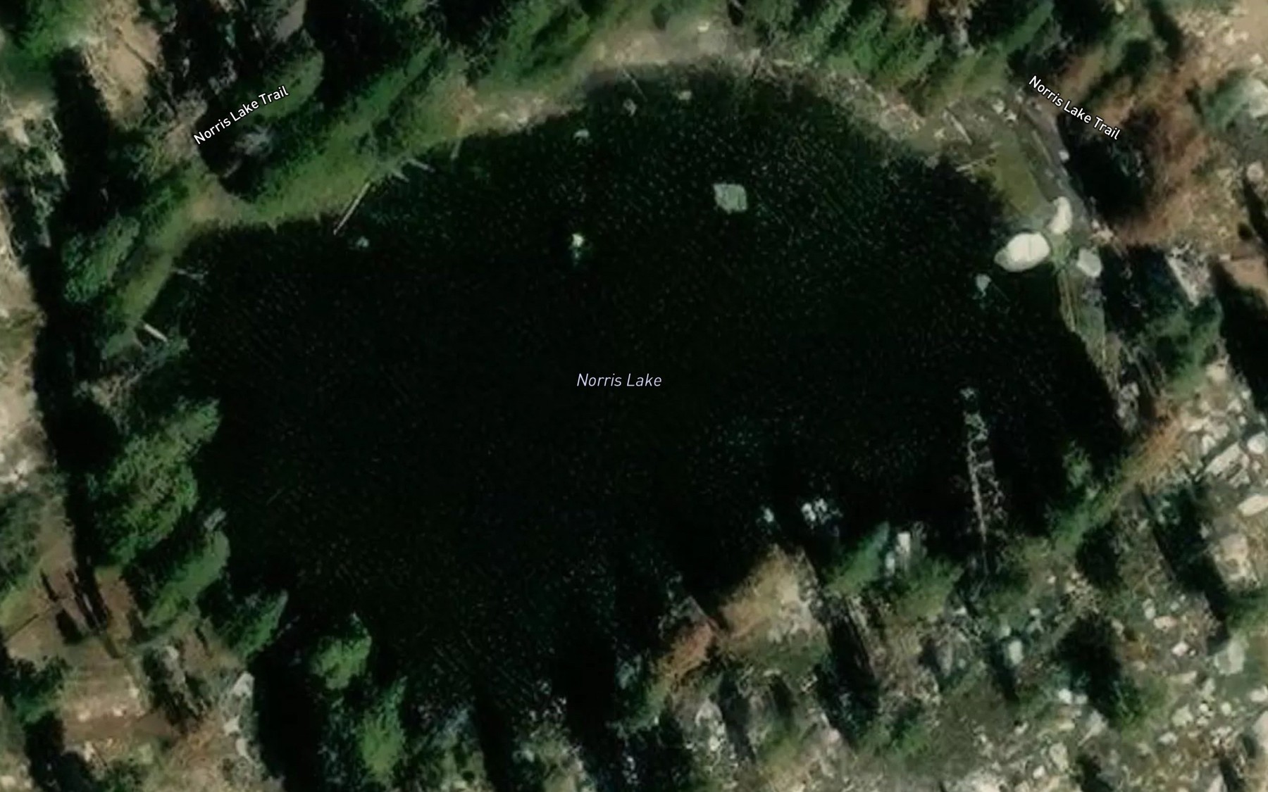 Satellite map of the Norris Lake