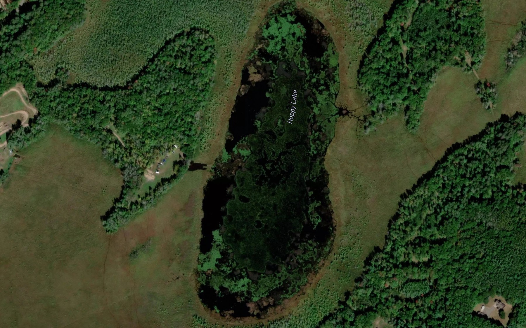 Satellite map of the Hoppy Lake