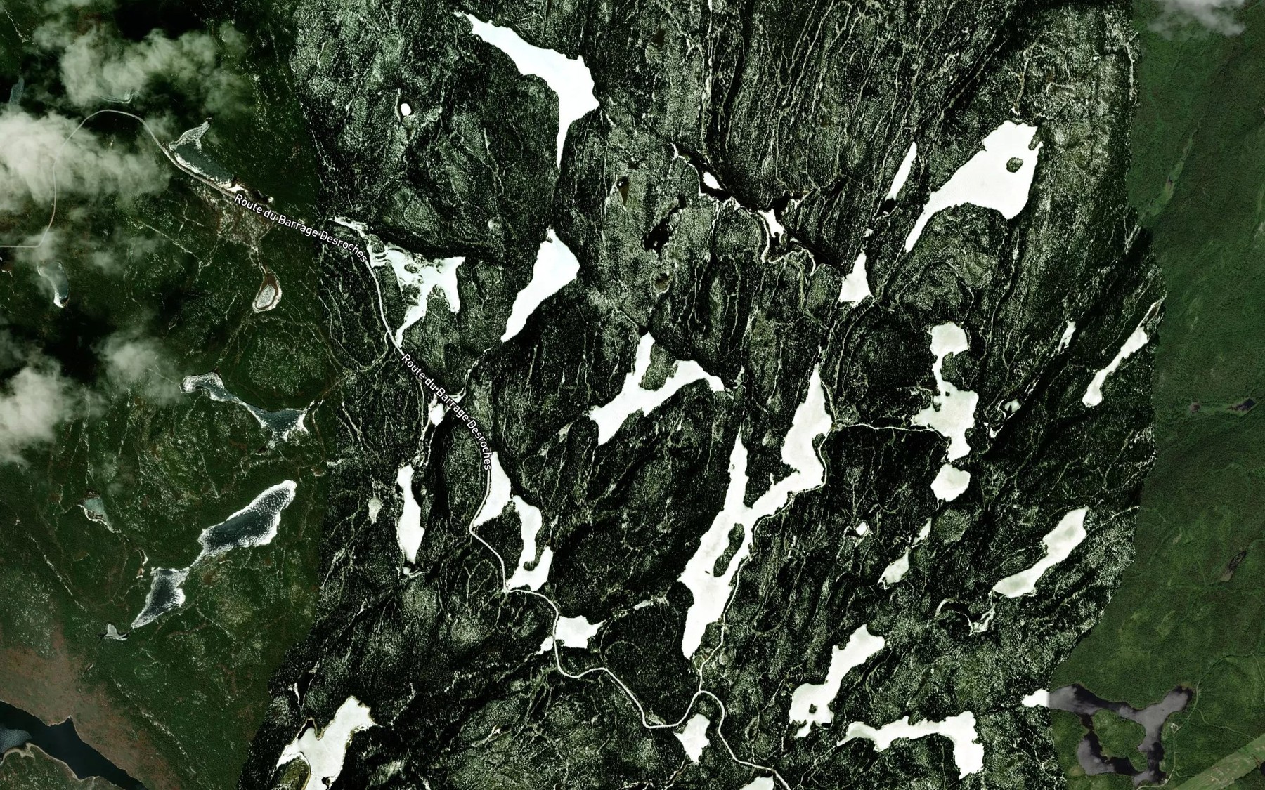 Satellite map of the Lac Marteau