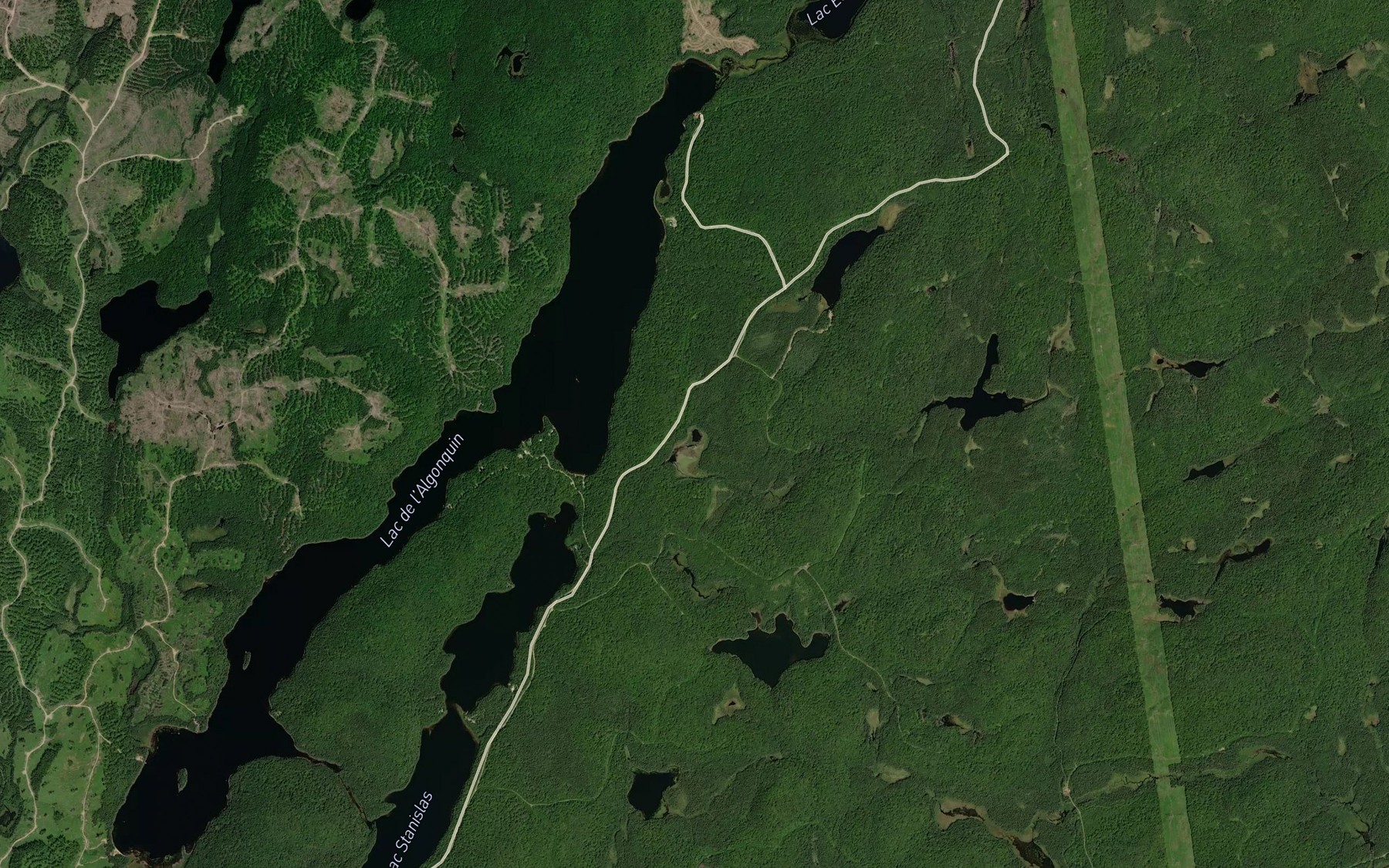 Satellite map of the Lac Claude