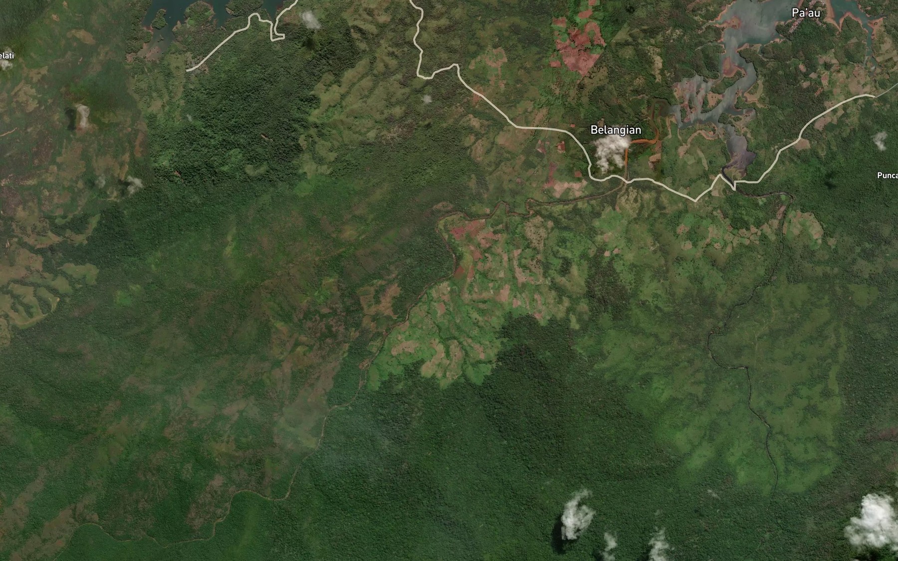 Satellite map of the Sungai Kalaan