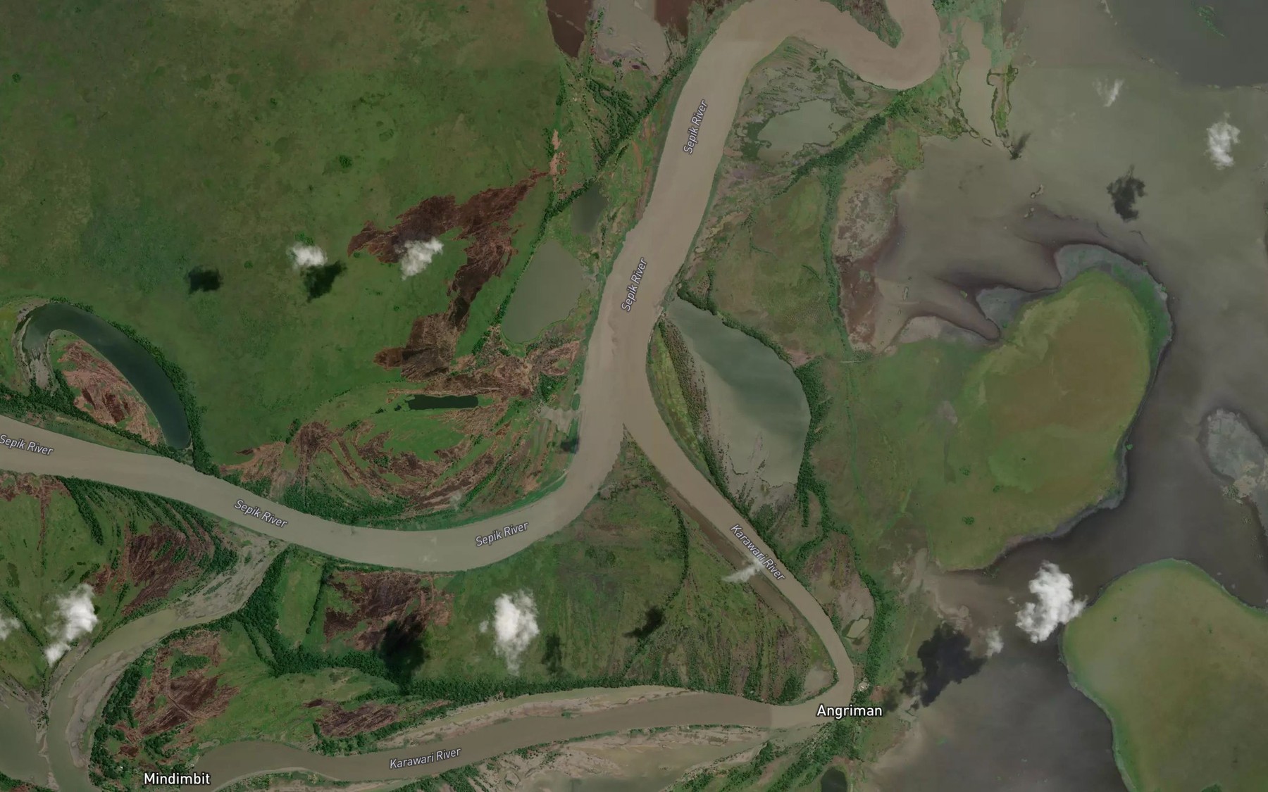 Satellite map of the Korosameri River