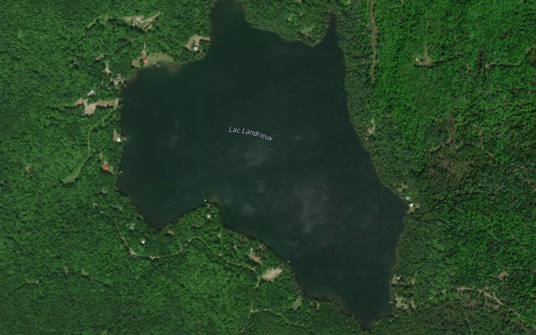 Satellite map of the Lac Landrieux