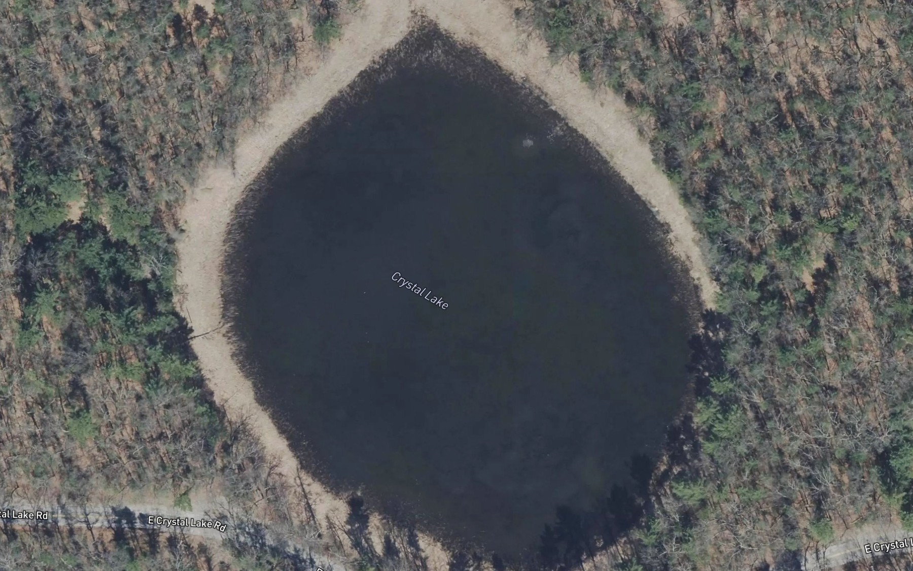 Satellite map of the Crystal Lake