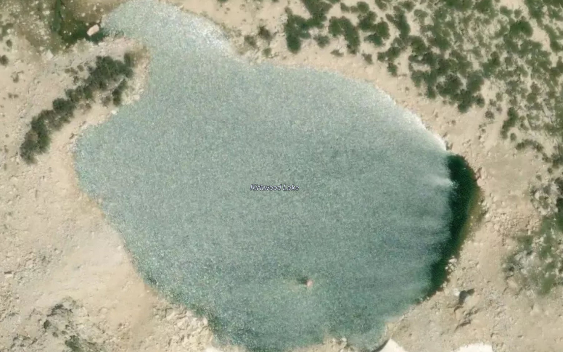 Satellite map of the Kirkwood Lake