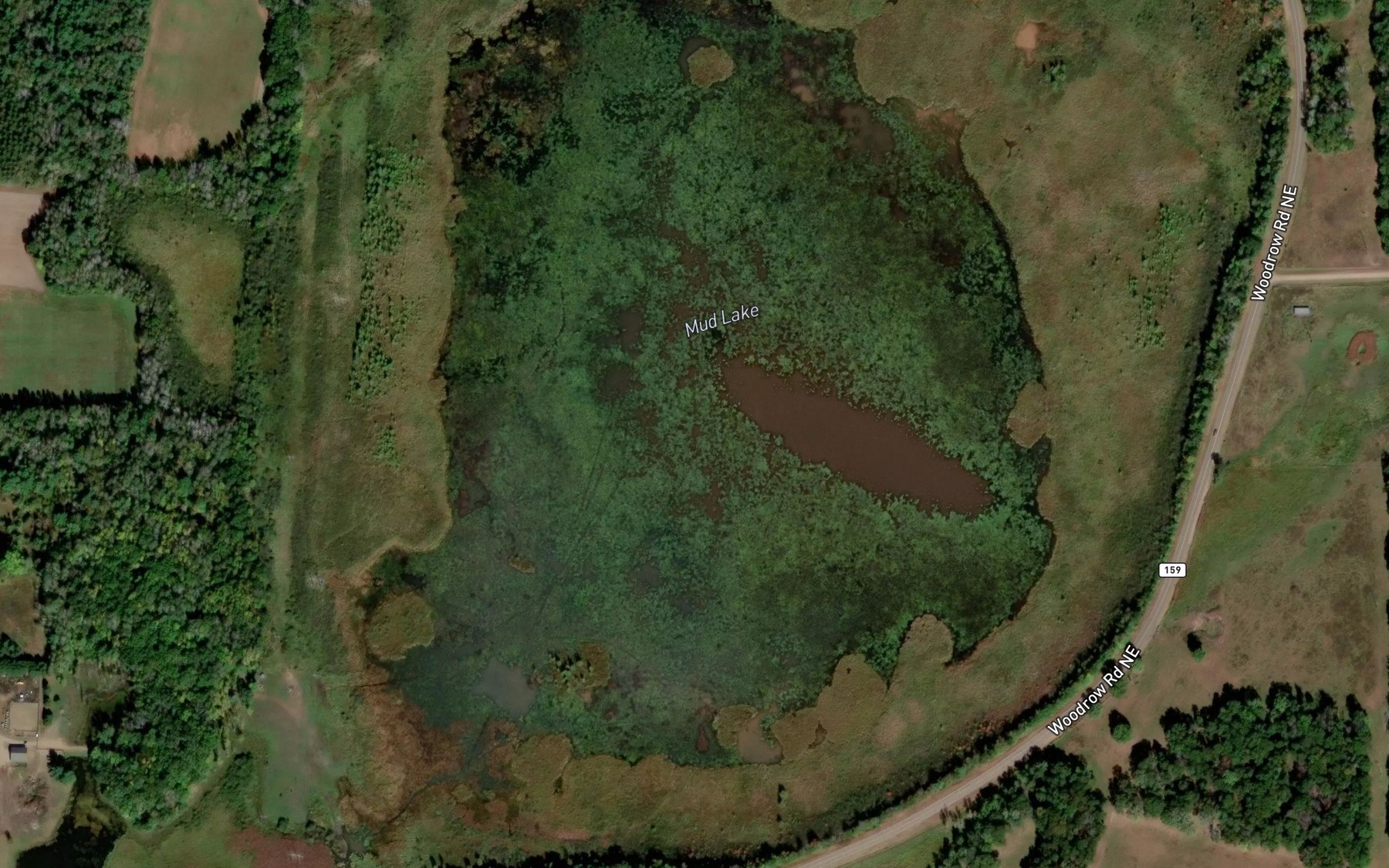 Satellite map of the Mud Lake