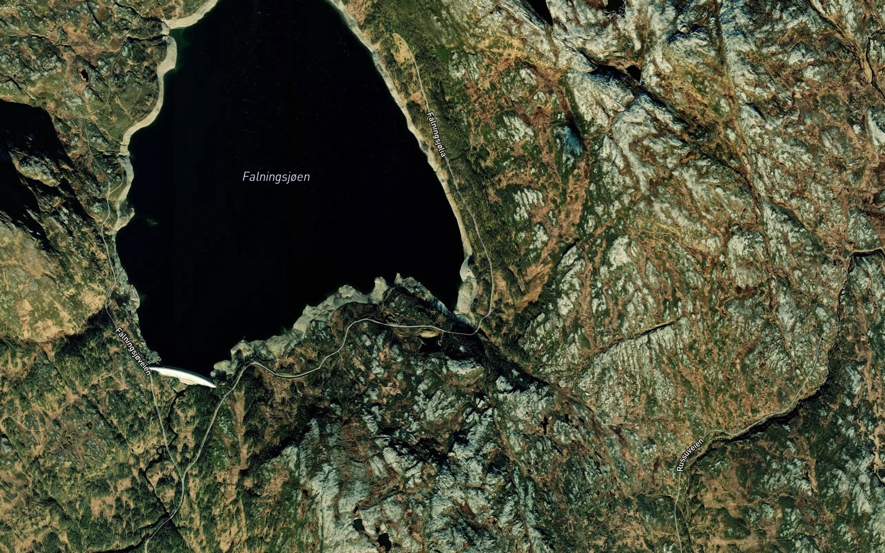 Satellite map of the Sandbekken
