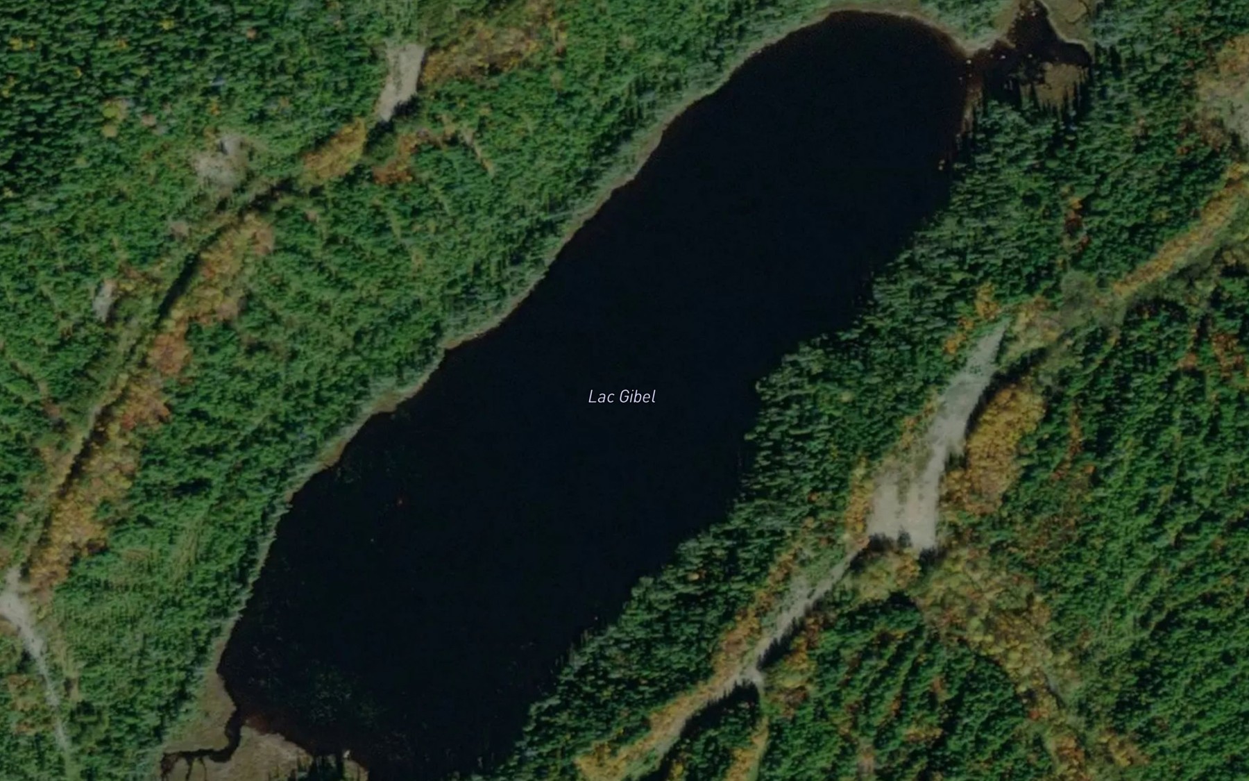 Satellite map of the Lac Gibel