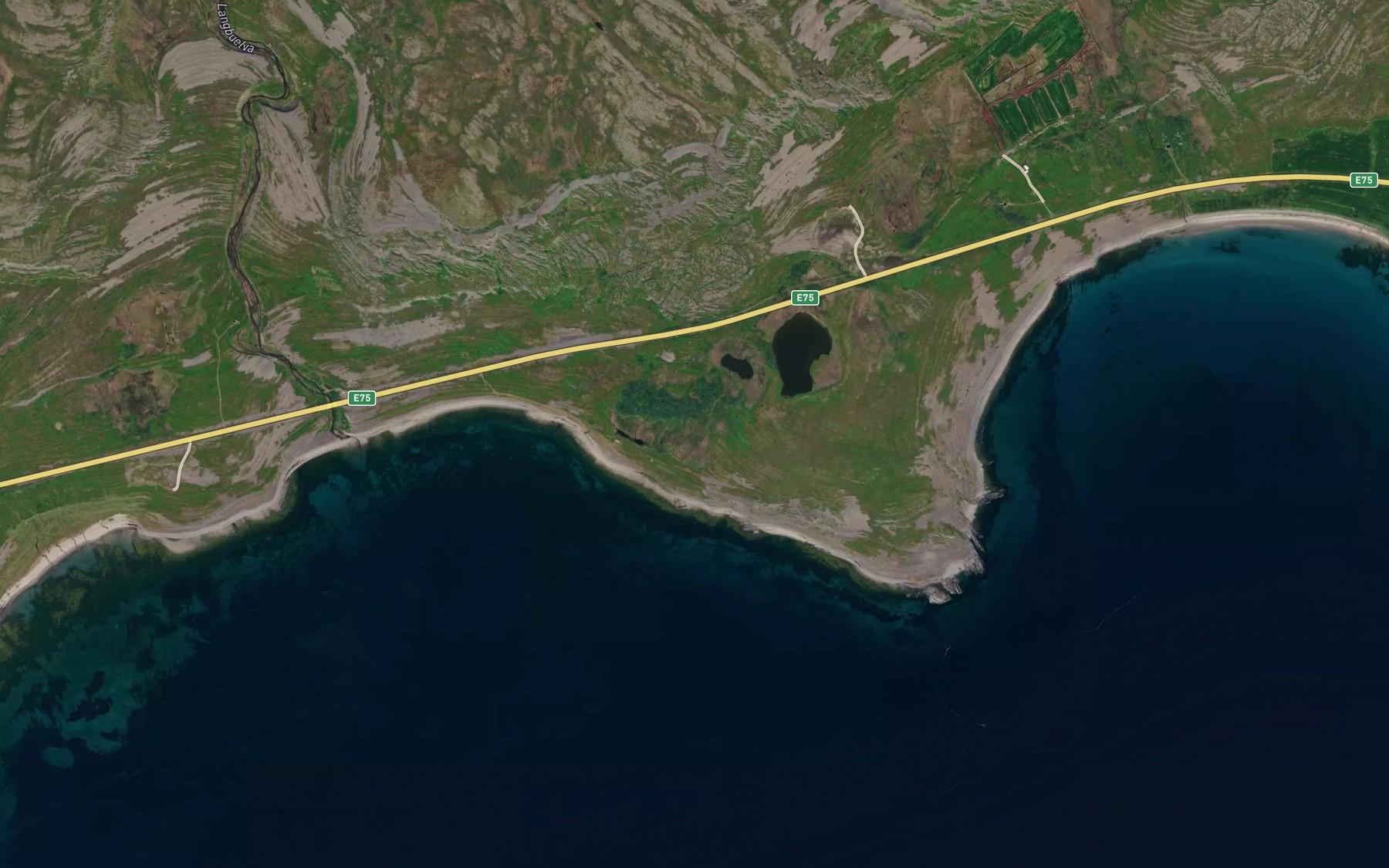 Satellite map of the Svartnesbekken