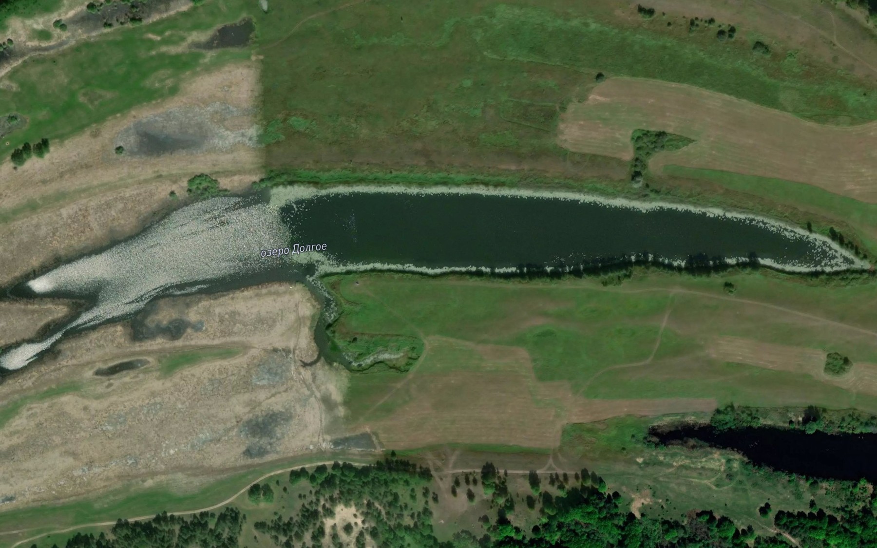 Satellite map of the Ozero Dolgoye