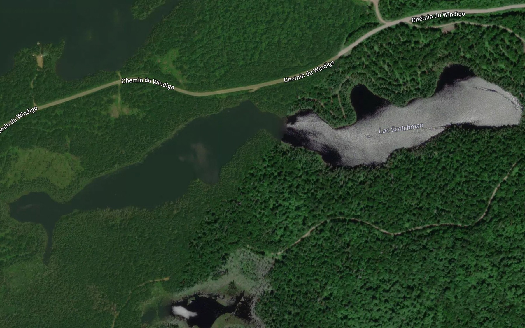 Satellite map of the Lac Scotchman