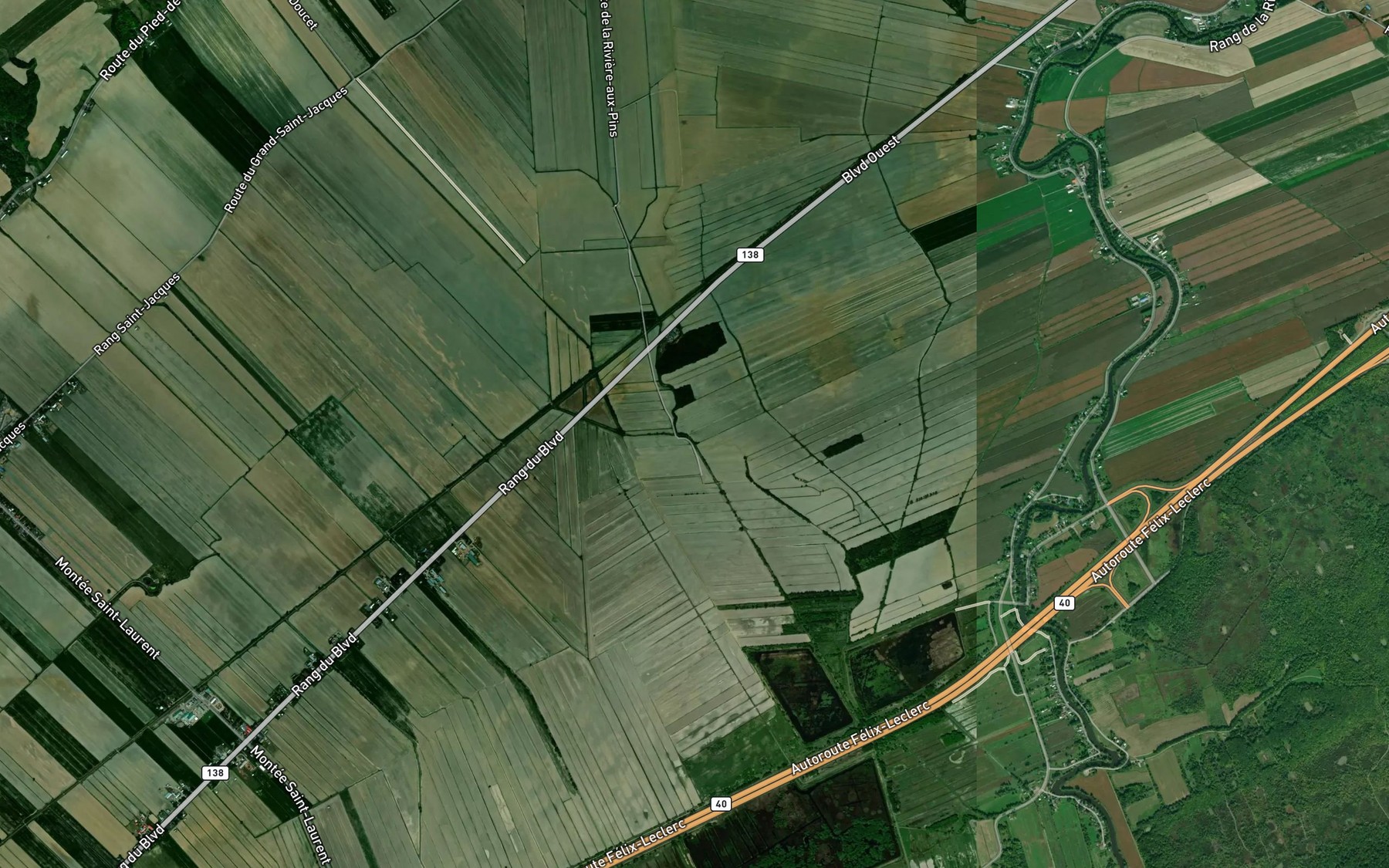 Satellite map of the Ruisseau Pichette