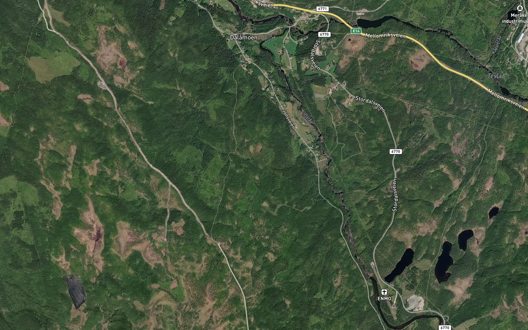 Satellite map of the Jonsbekken