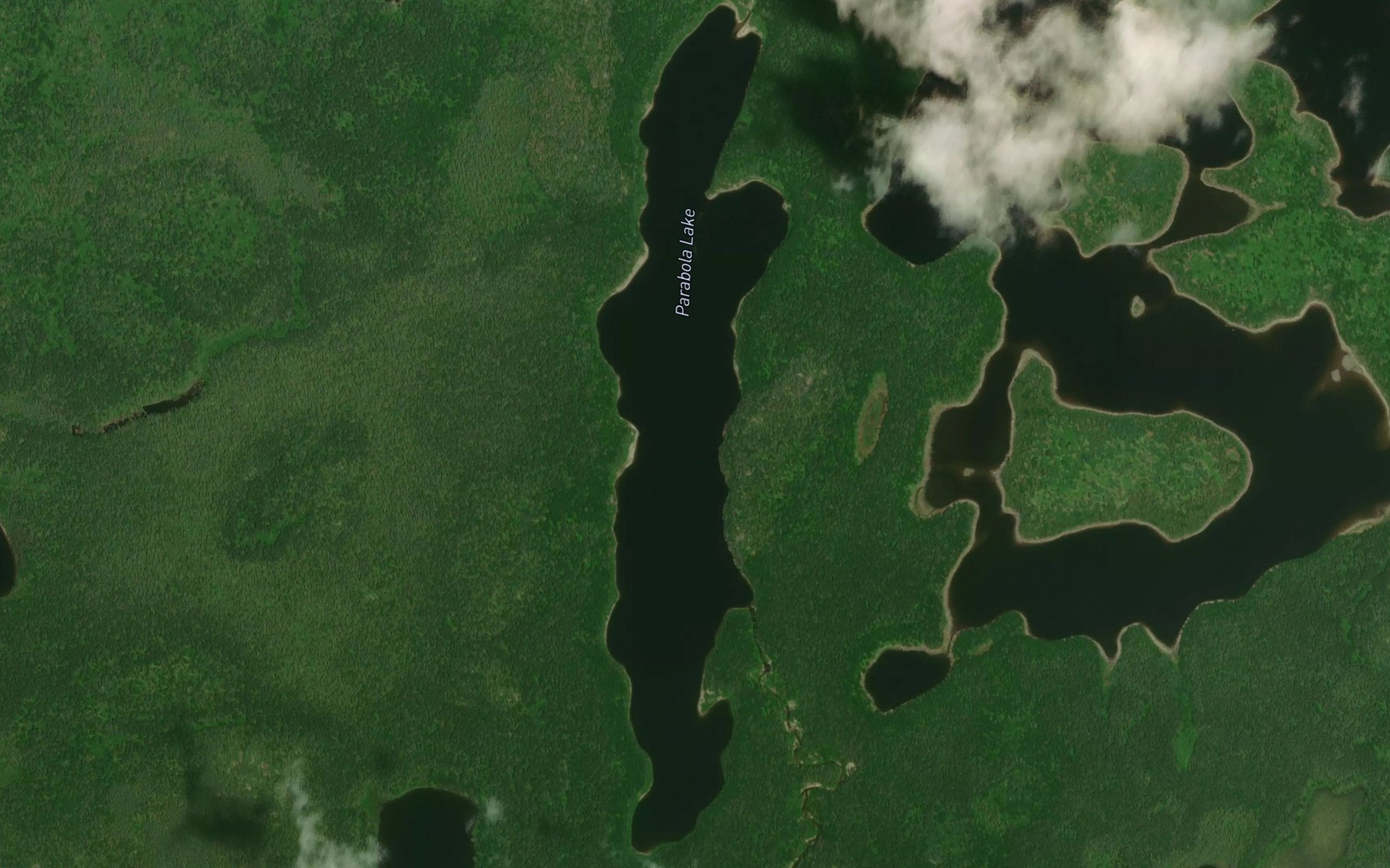 Satellite map of the Parabola Lake