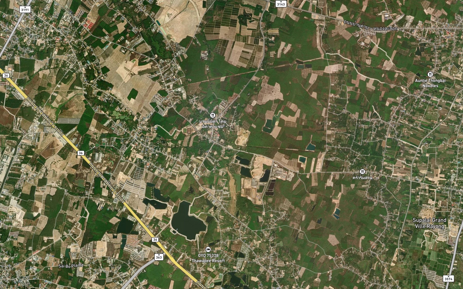 Satellite map of the Khlong Chang Tai