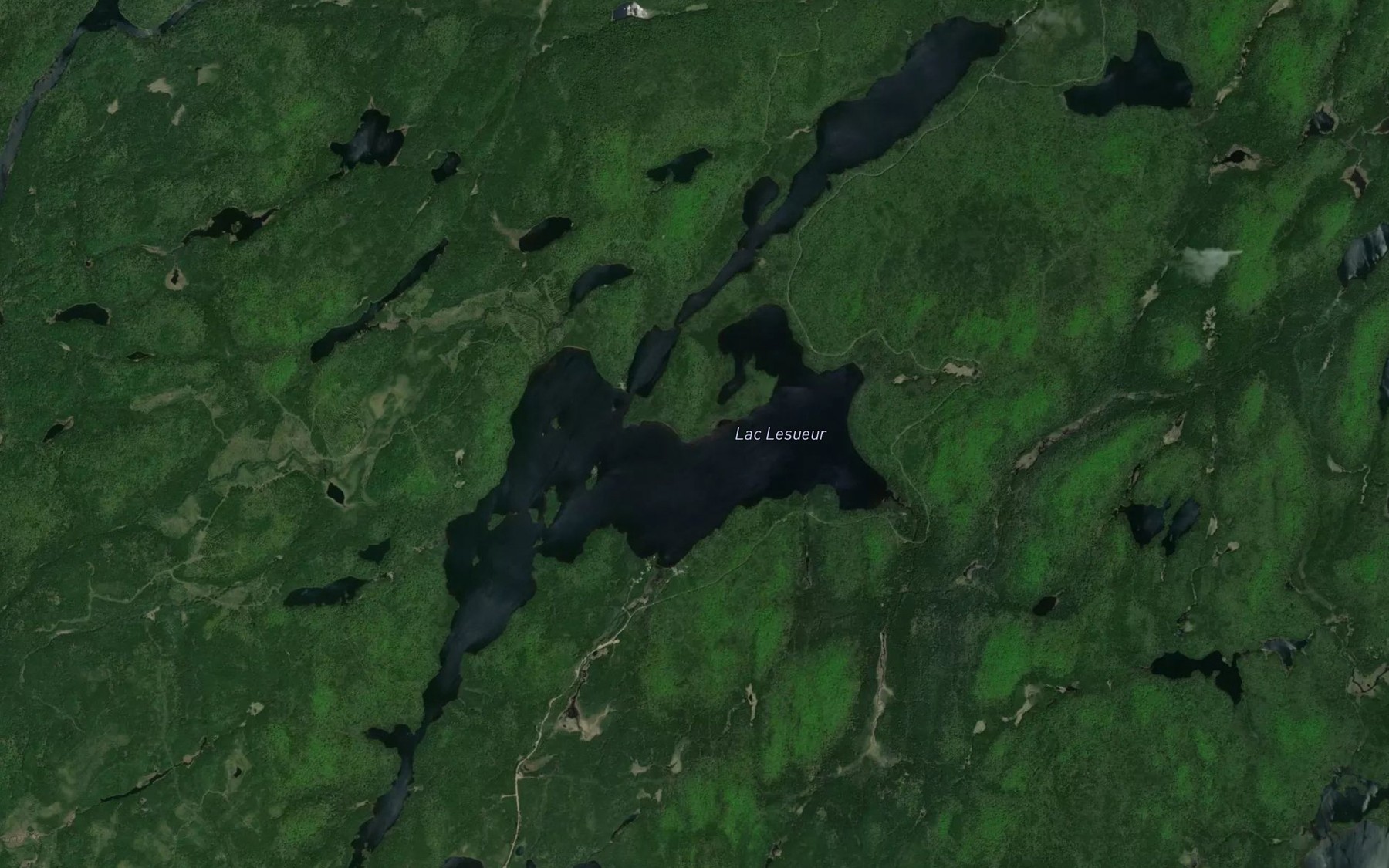 Satellite map of the Lac Lesueur