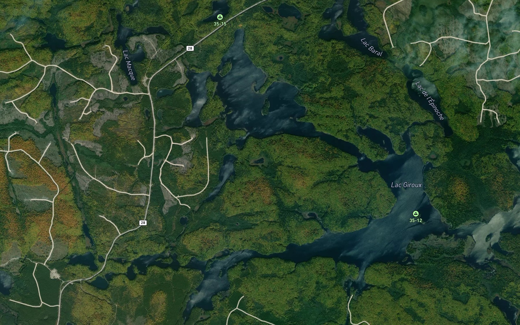 Satellite map of the Lac Pali