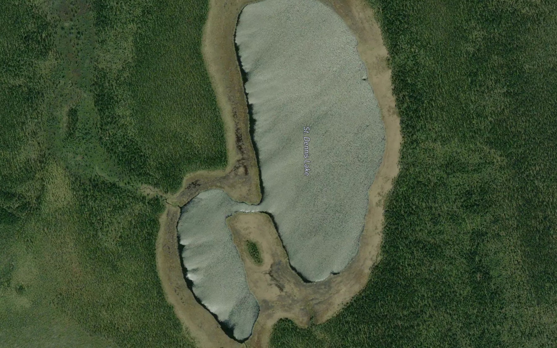 Satellite map of the St. Dennis Lake