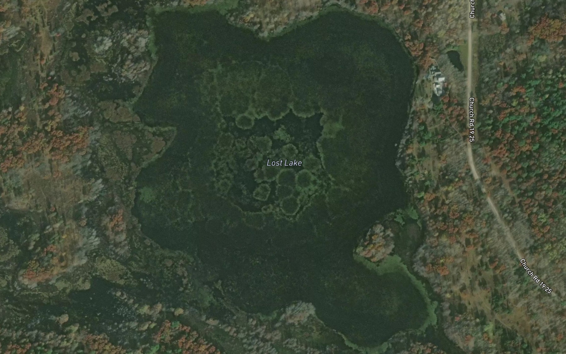 Satellite map of the Lost Lake