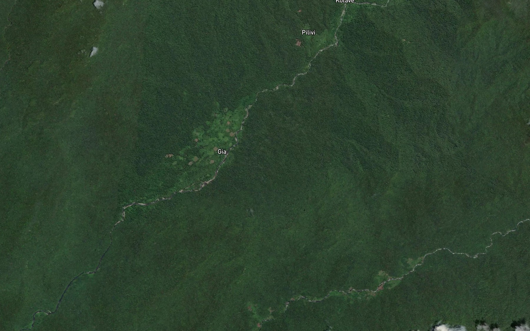 Satellite map of the Kopuvani Creek