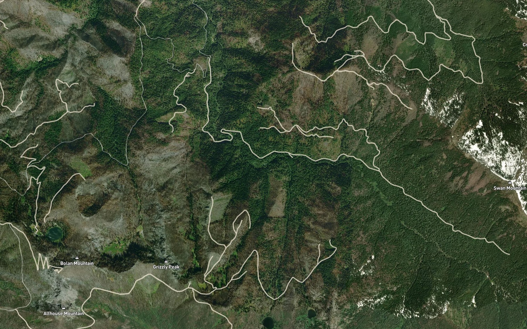 Satellite map of the Deadhorse Creek