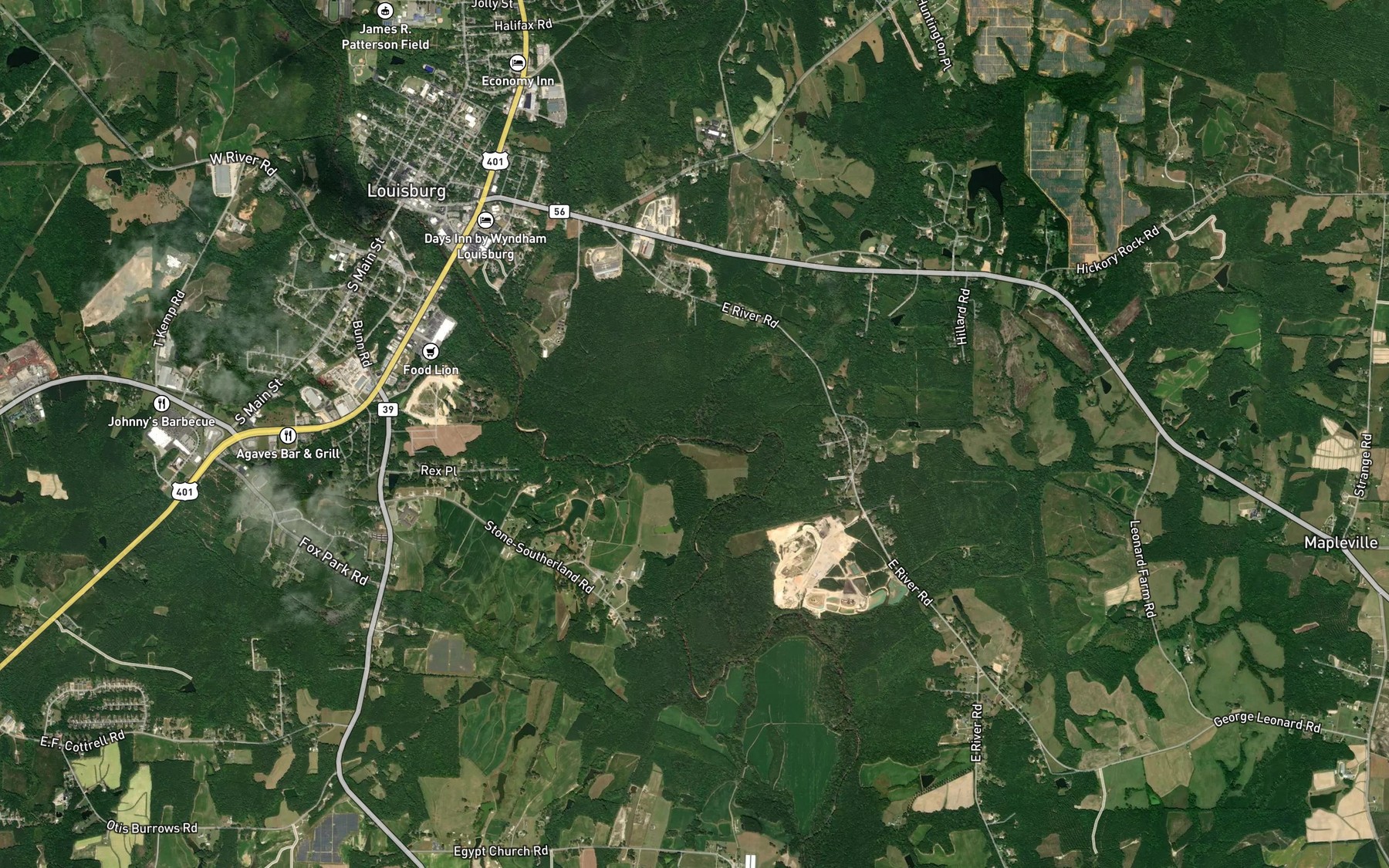 Satellite map of the Sycamore Creek