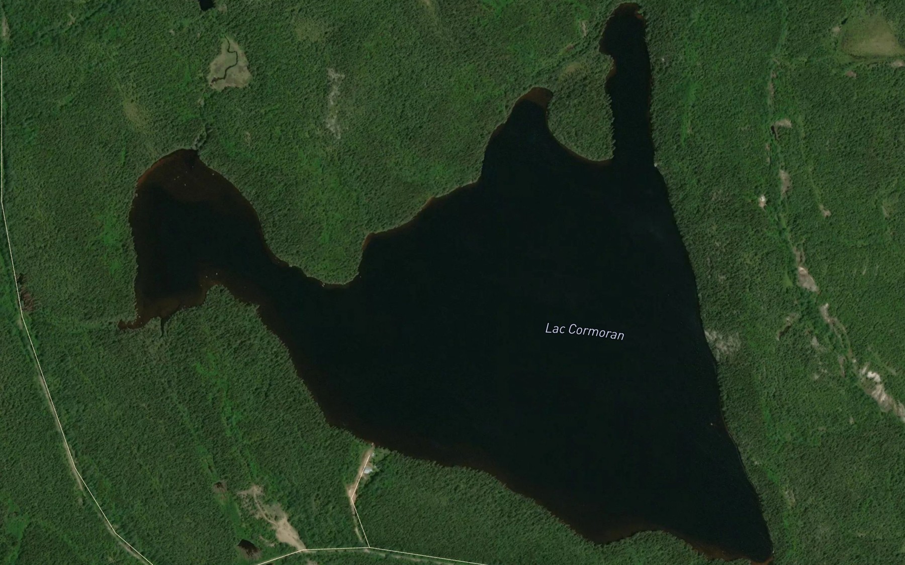 Satellite map of the Lac Cormoran
