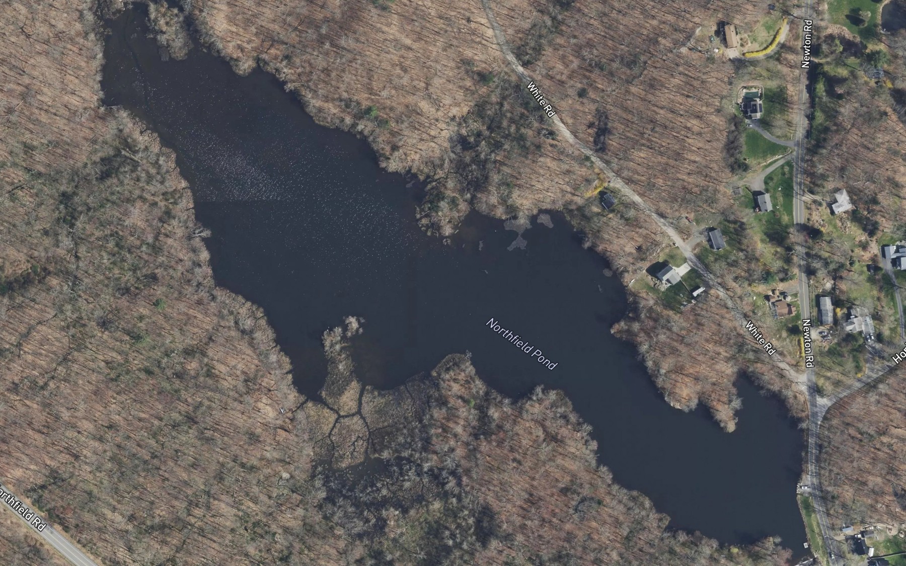 Satellite map of the Northfield Pond