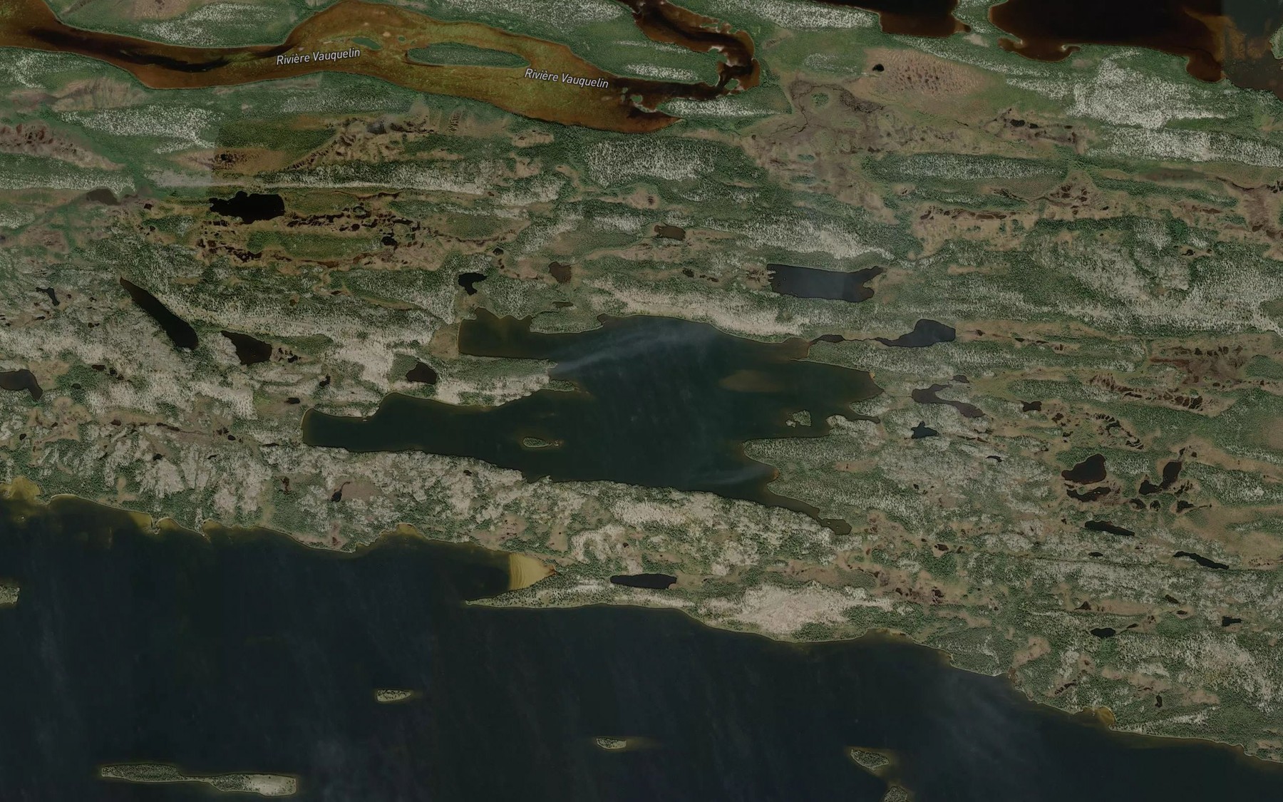 Satellite map of the Lac Aminapustasich