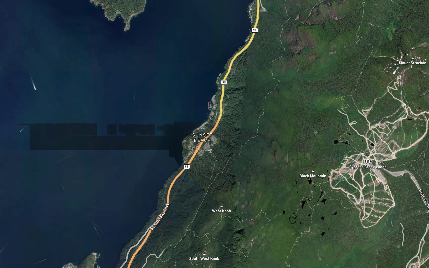 Satellite map of the Disbrow Creek