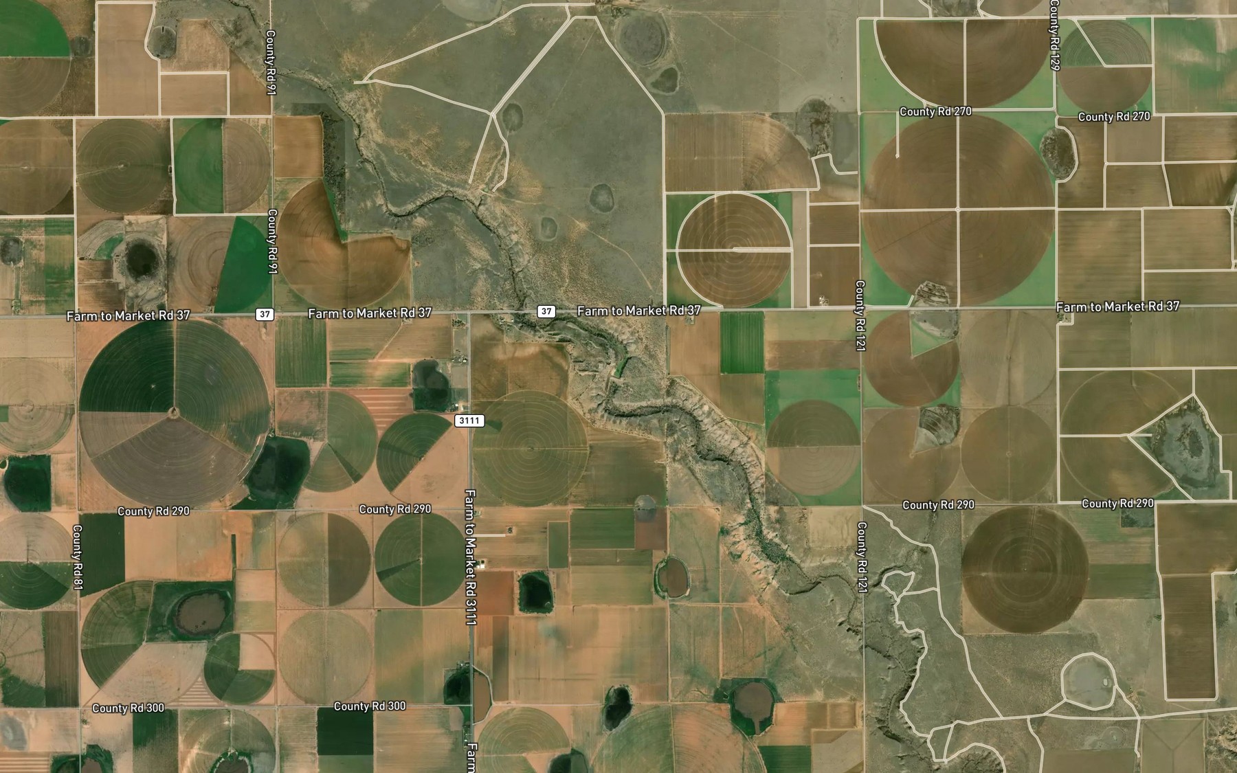 Satellite map of the W F Daniel Lake