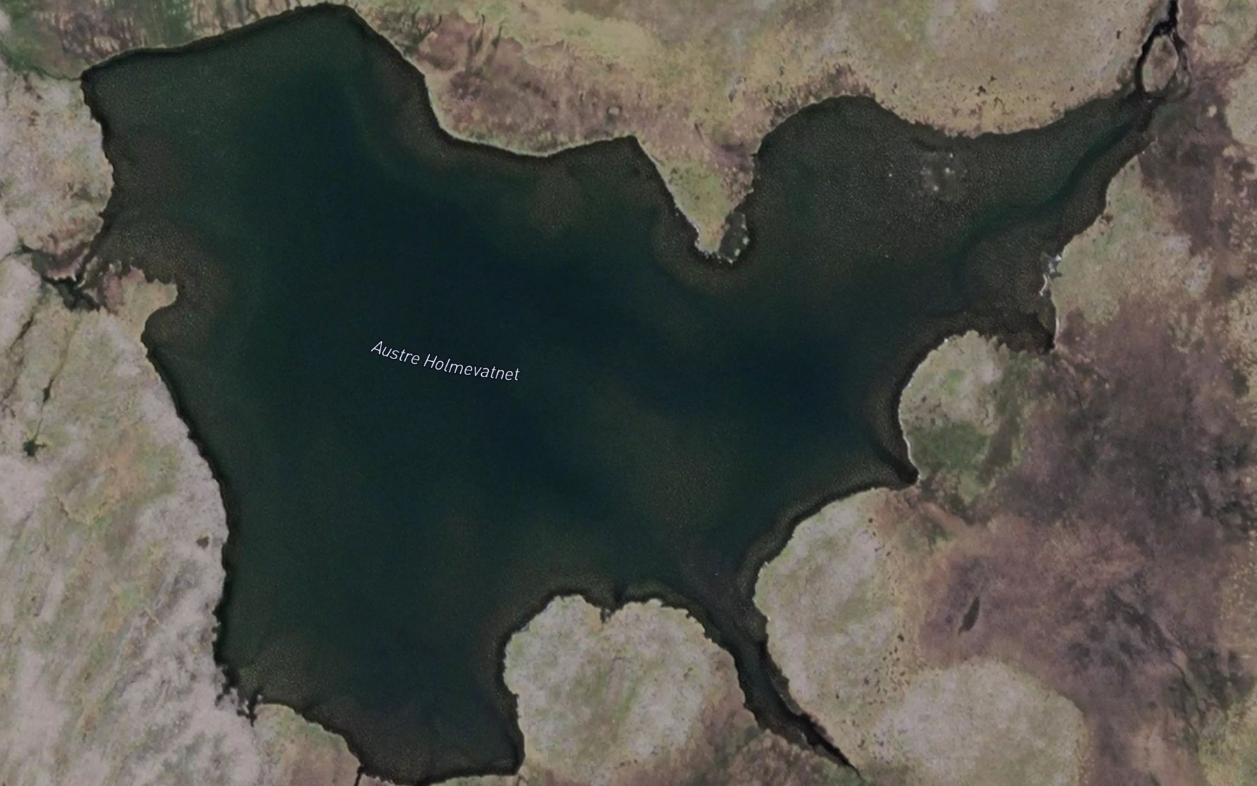 Satellite map of the Holmevatnet,austre