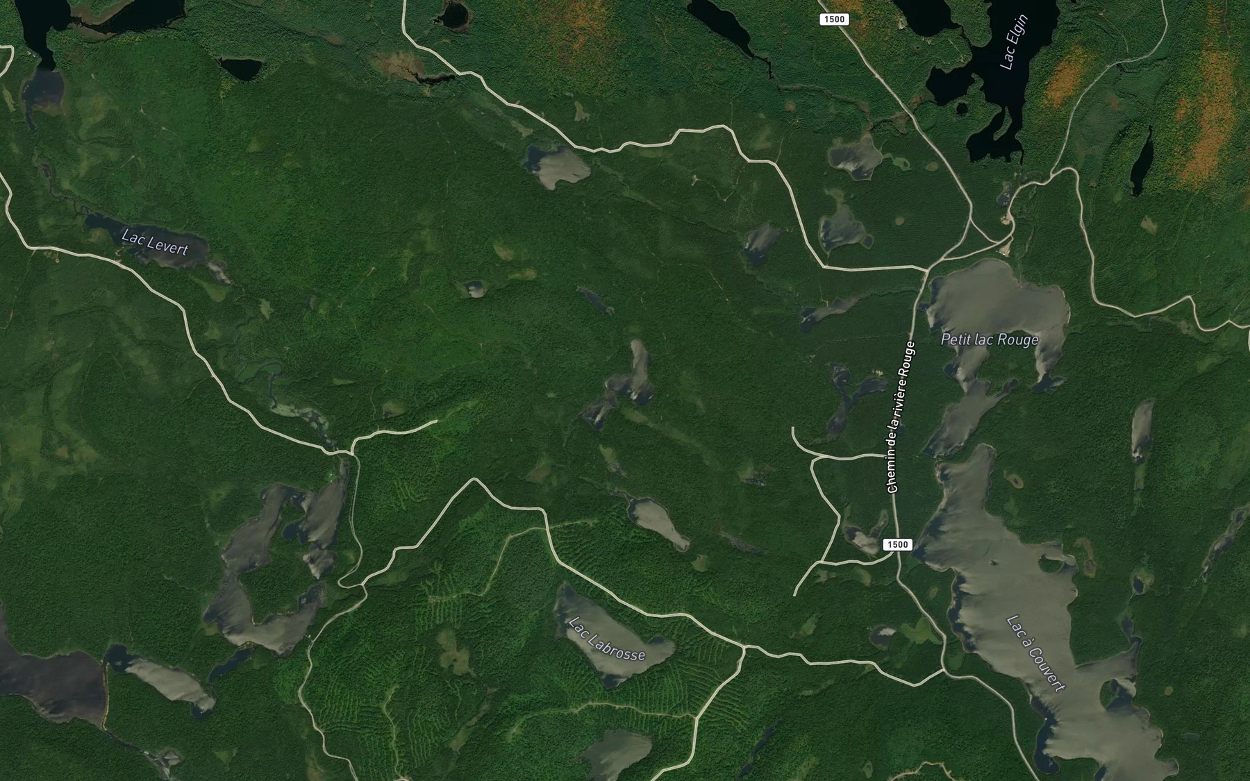 Satellite map of the Lac Gilles