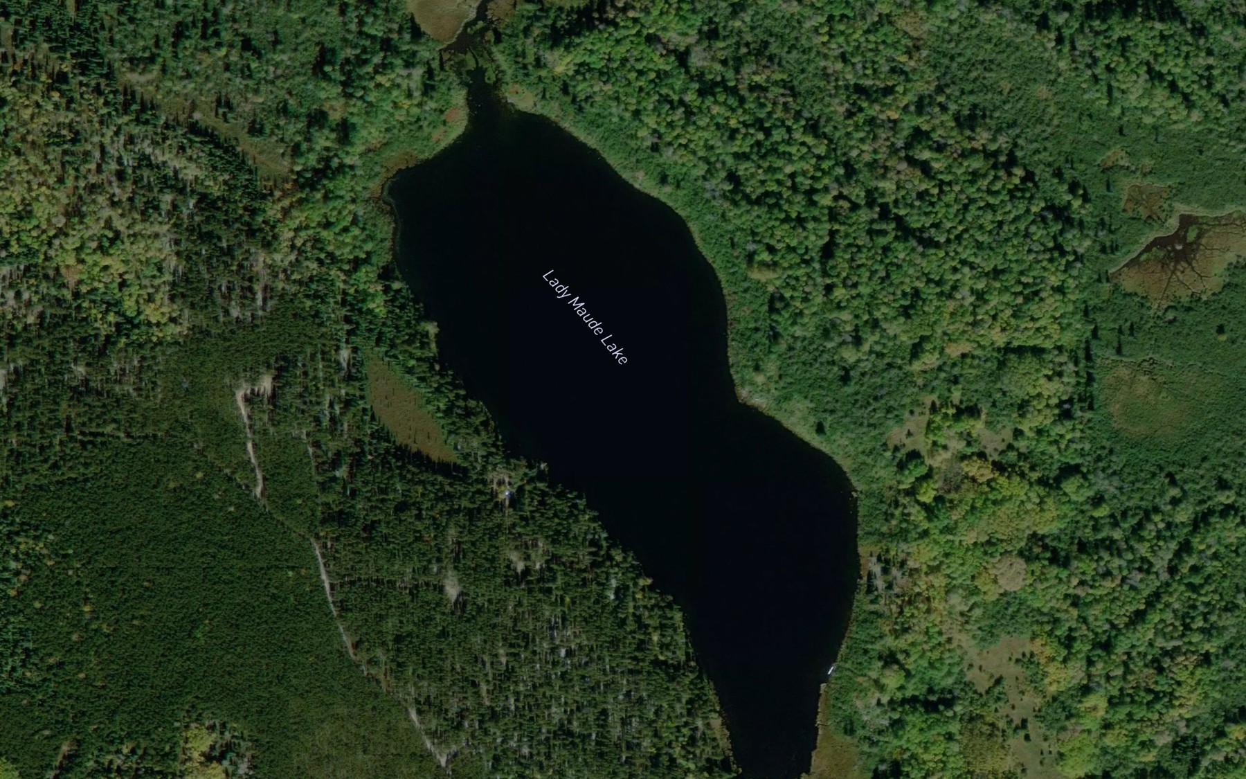 Satellite map of the Lady Maude Lake
