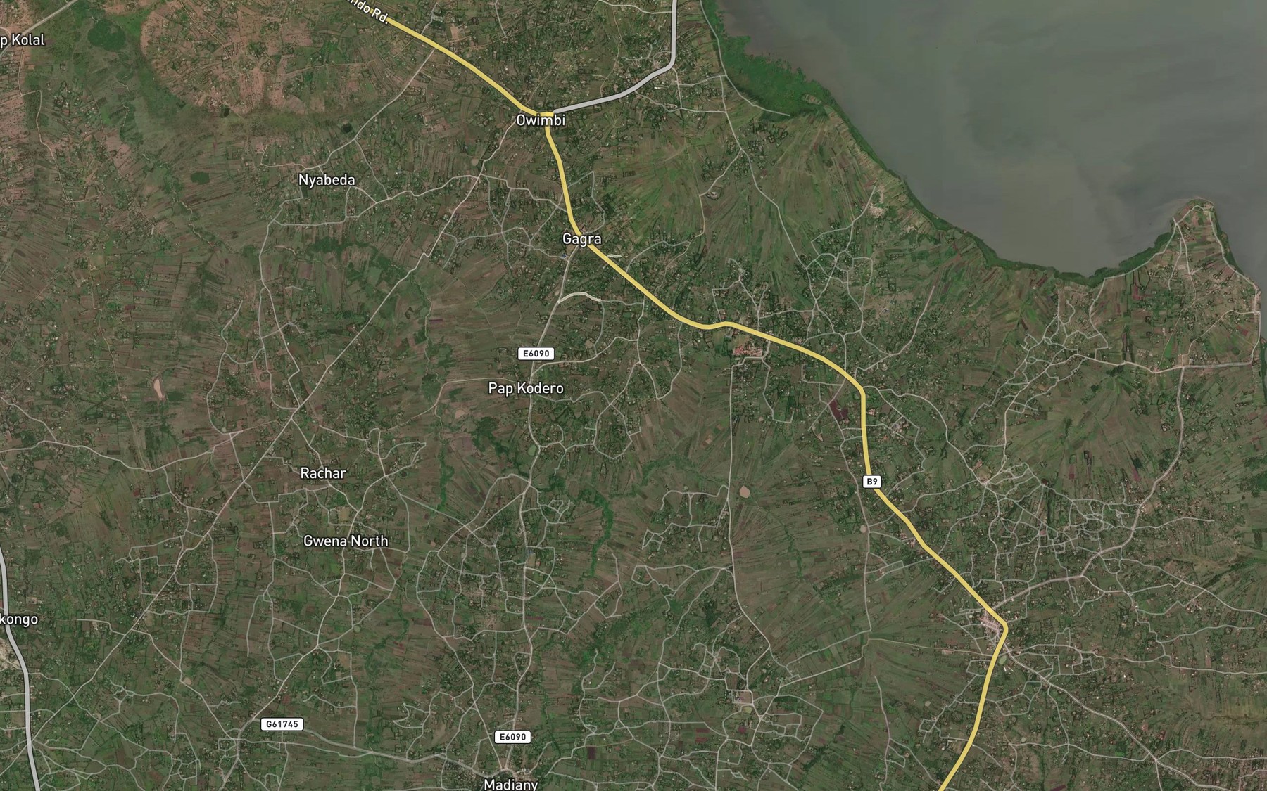 Satellite map of the Achar