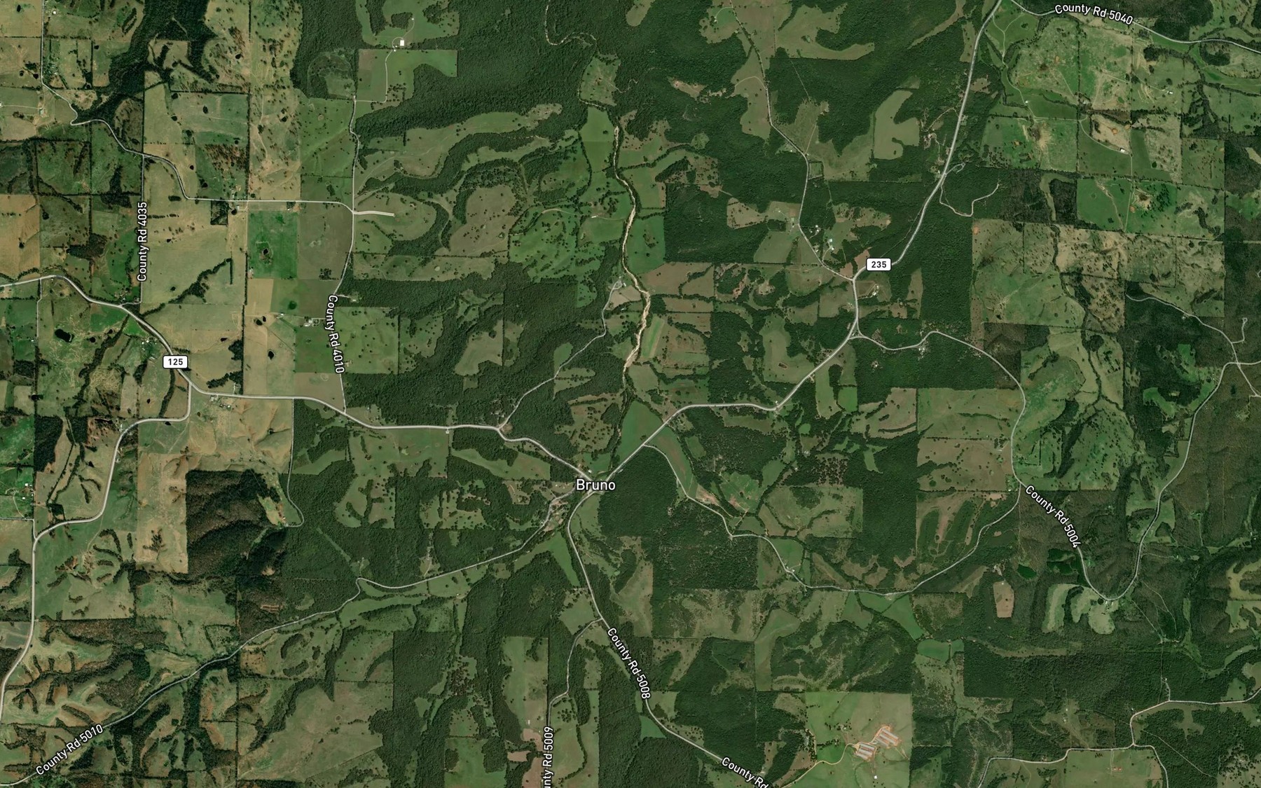 Satellite map of the East Fork Hampton Creek