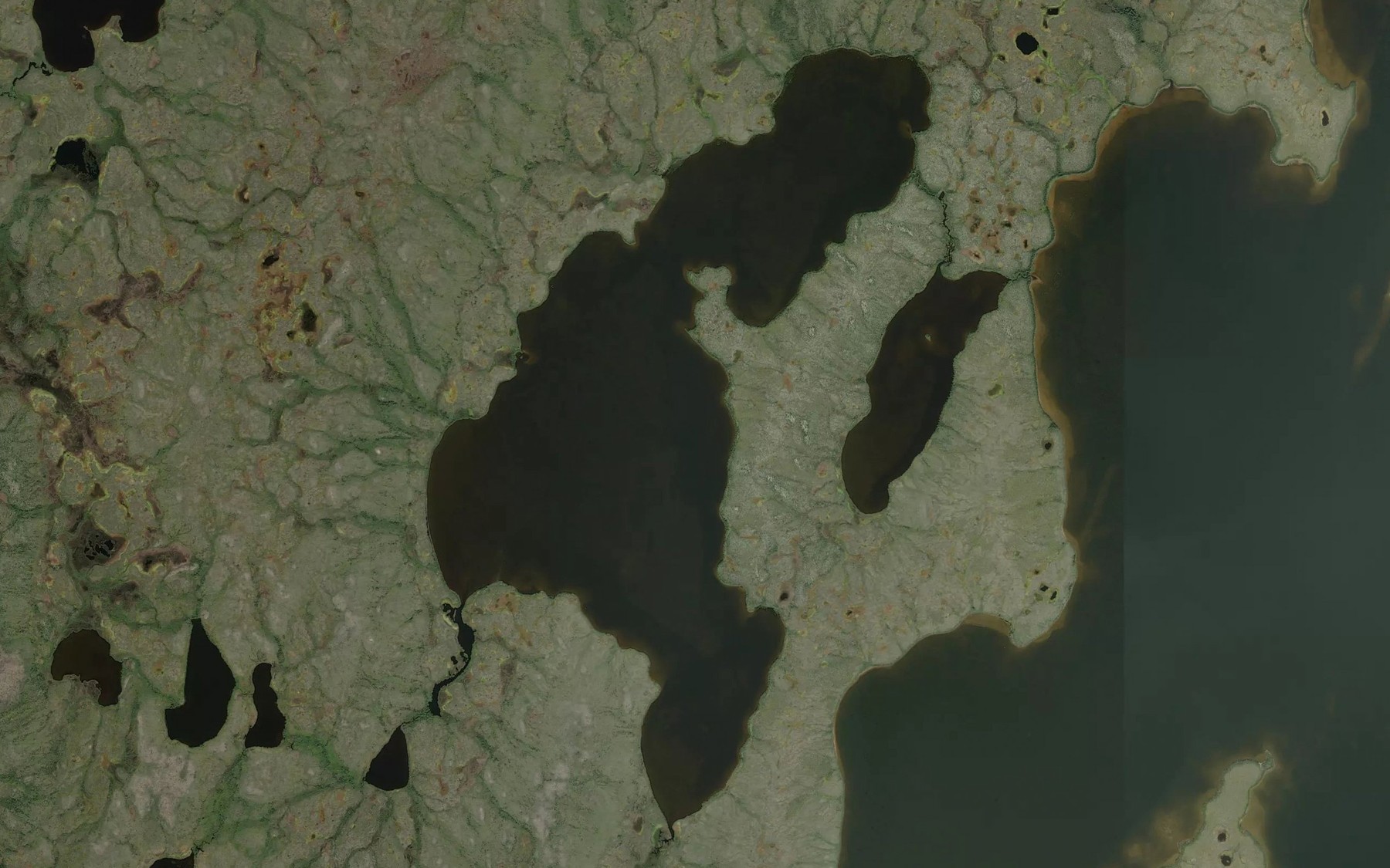 Satellite map of the John Wilson Lake