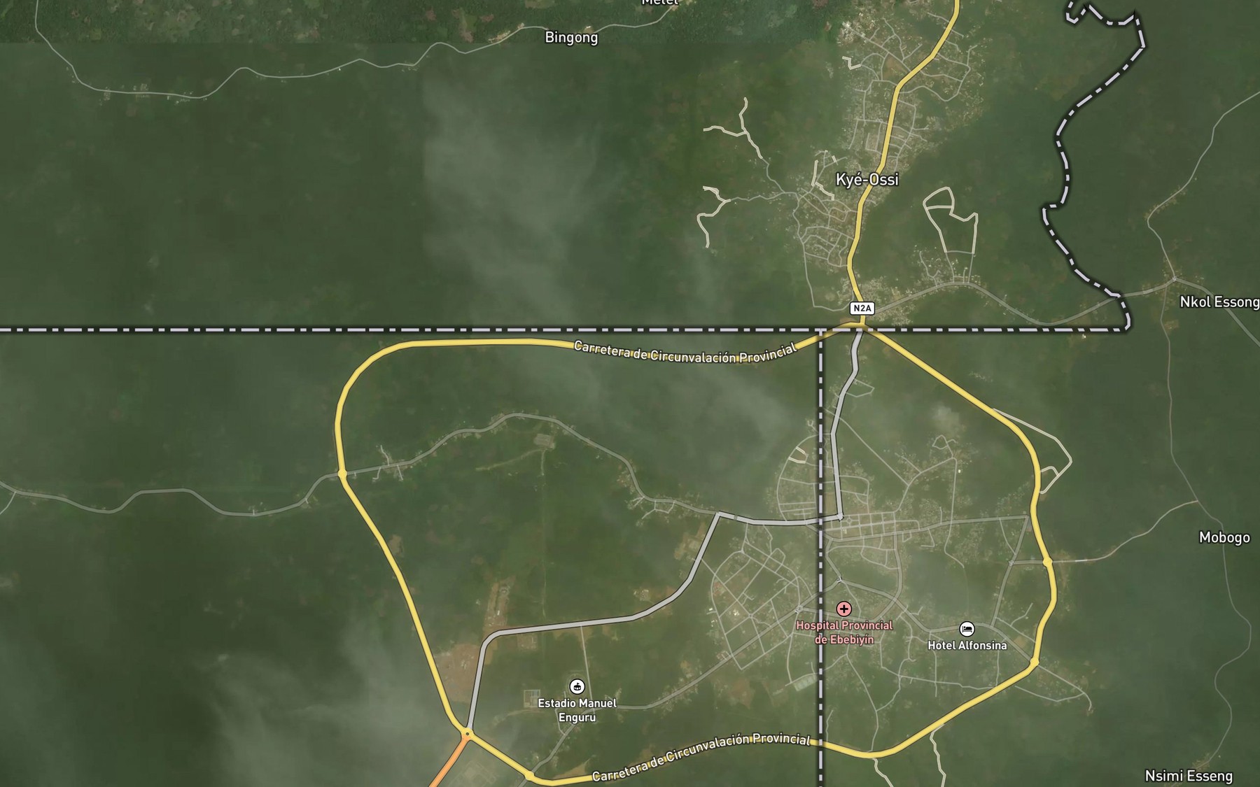 Satellite map of the Messo