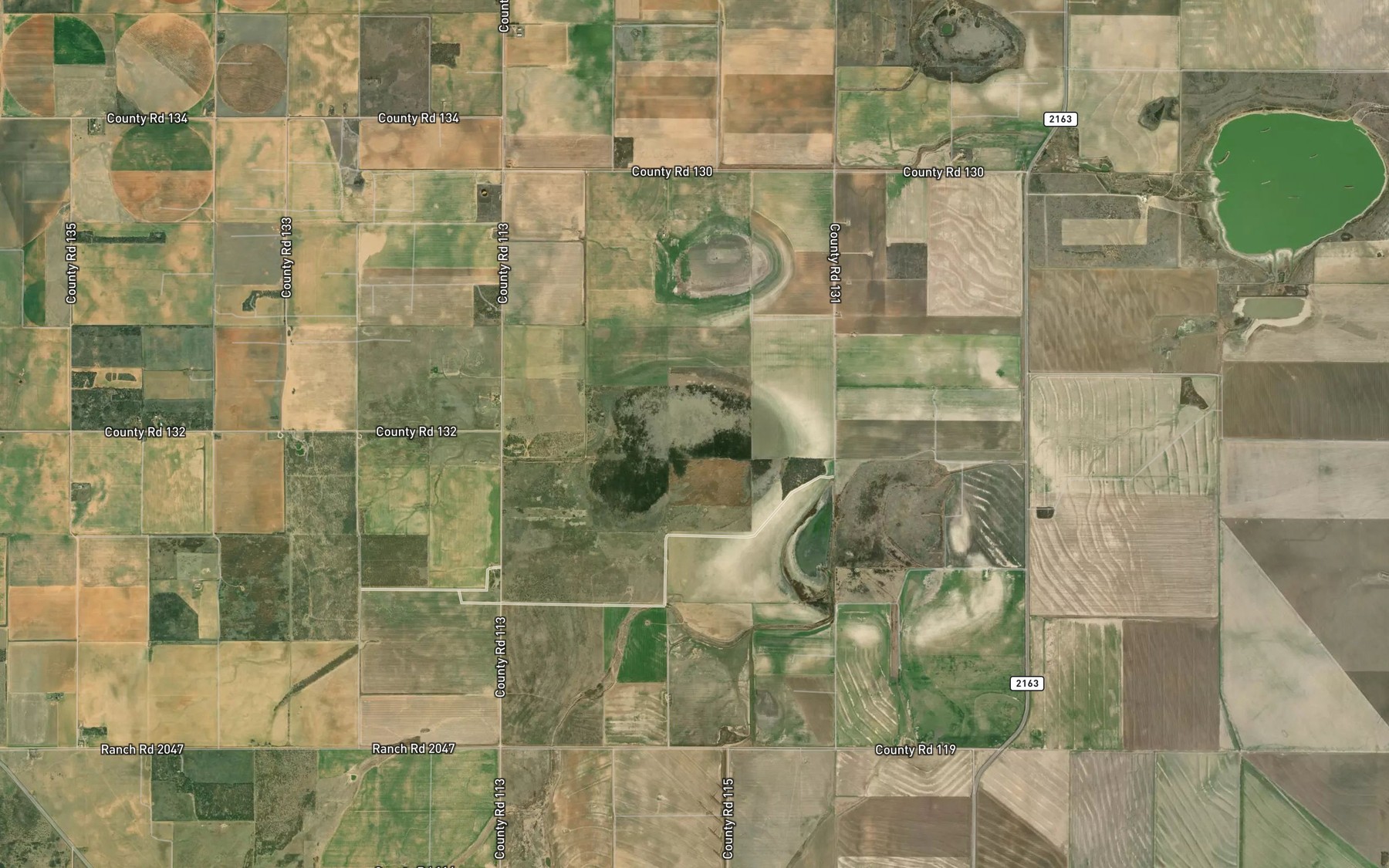Satellite map of the Russell Lake