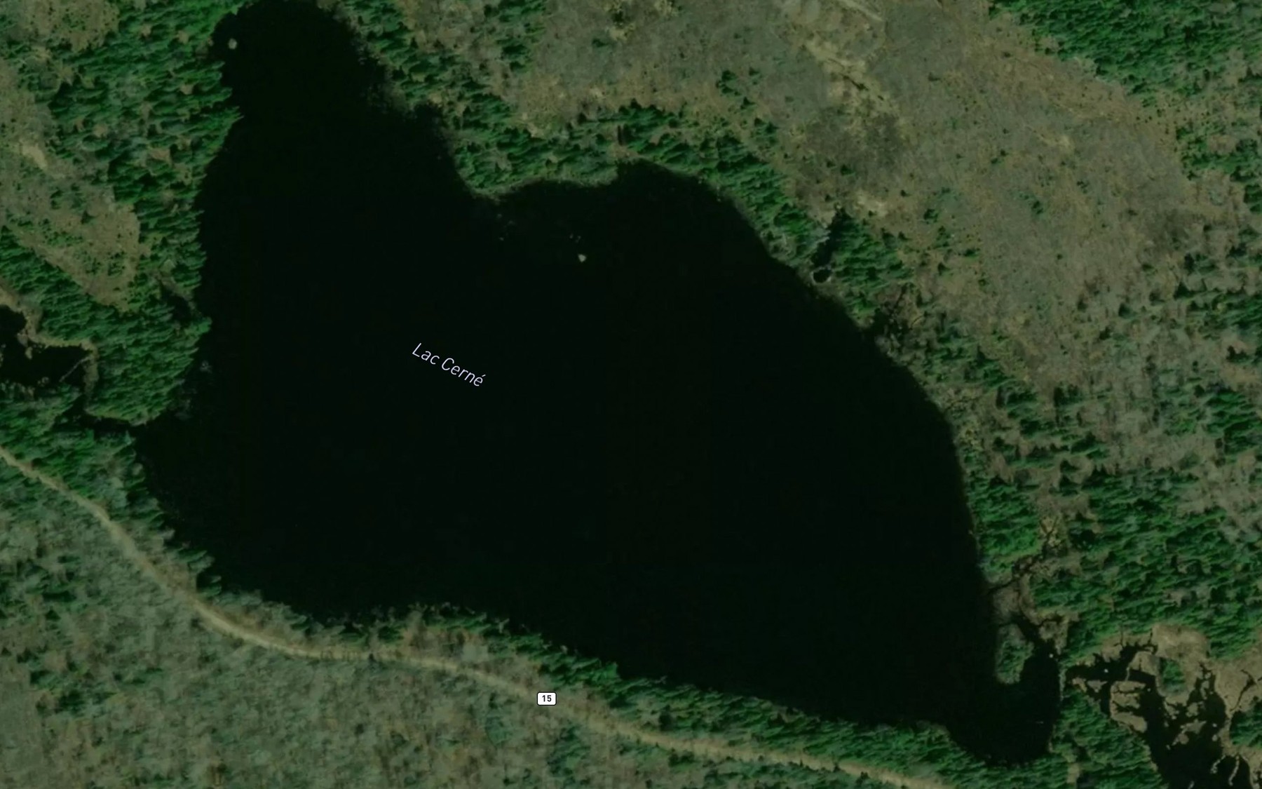 Satellite map of the Lac Cerne