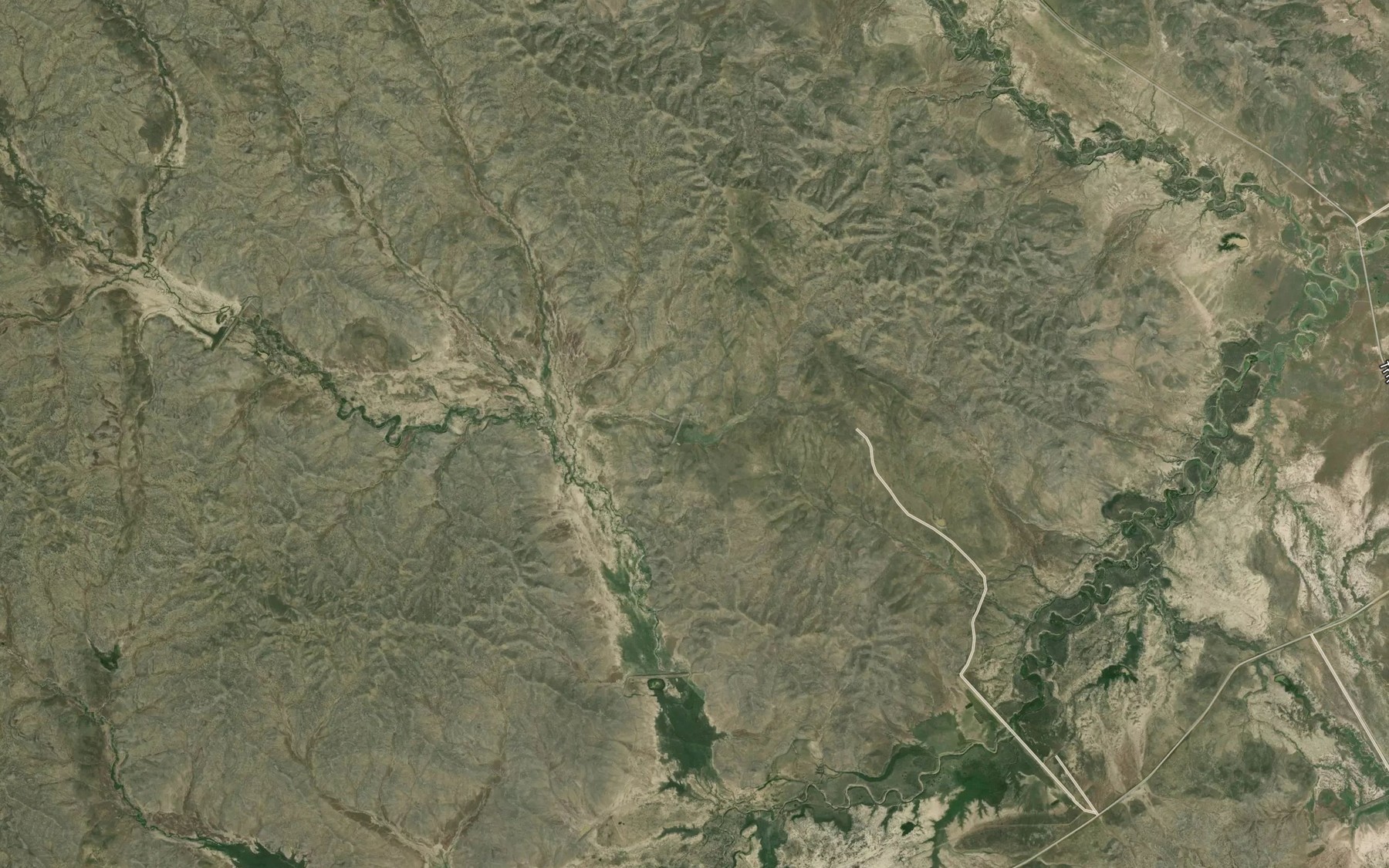 Satellite map of the White Rock Reservoir
