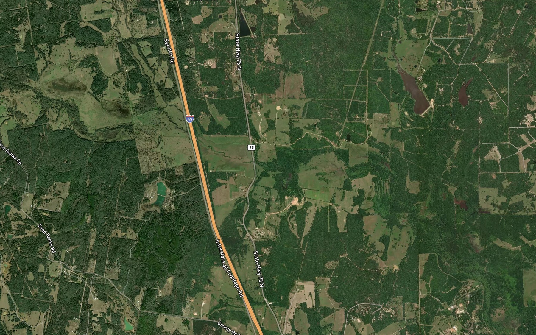 Satellite map of the Tiger Branch